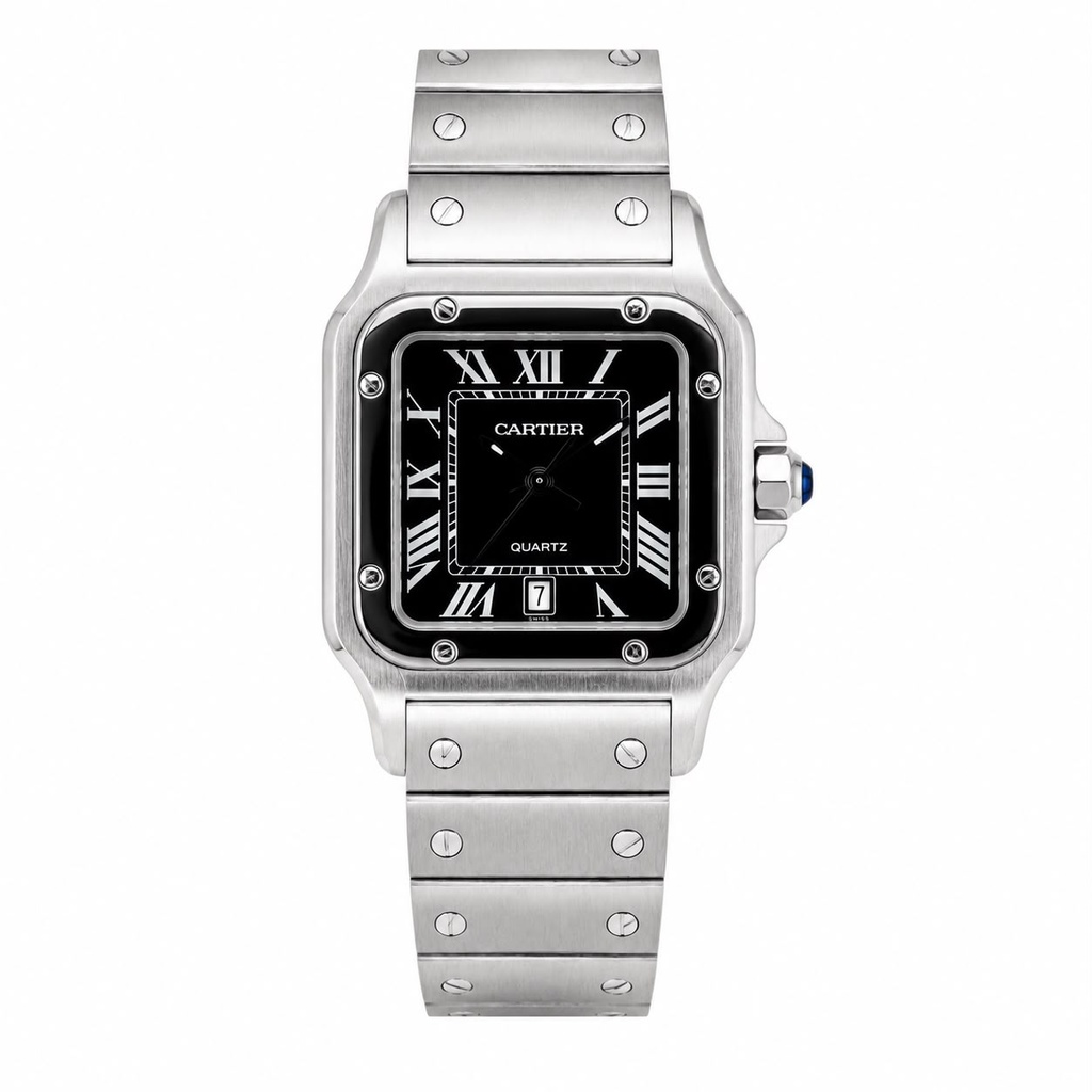 black cartier watch