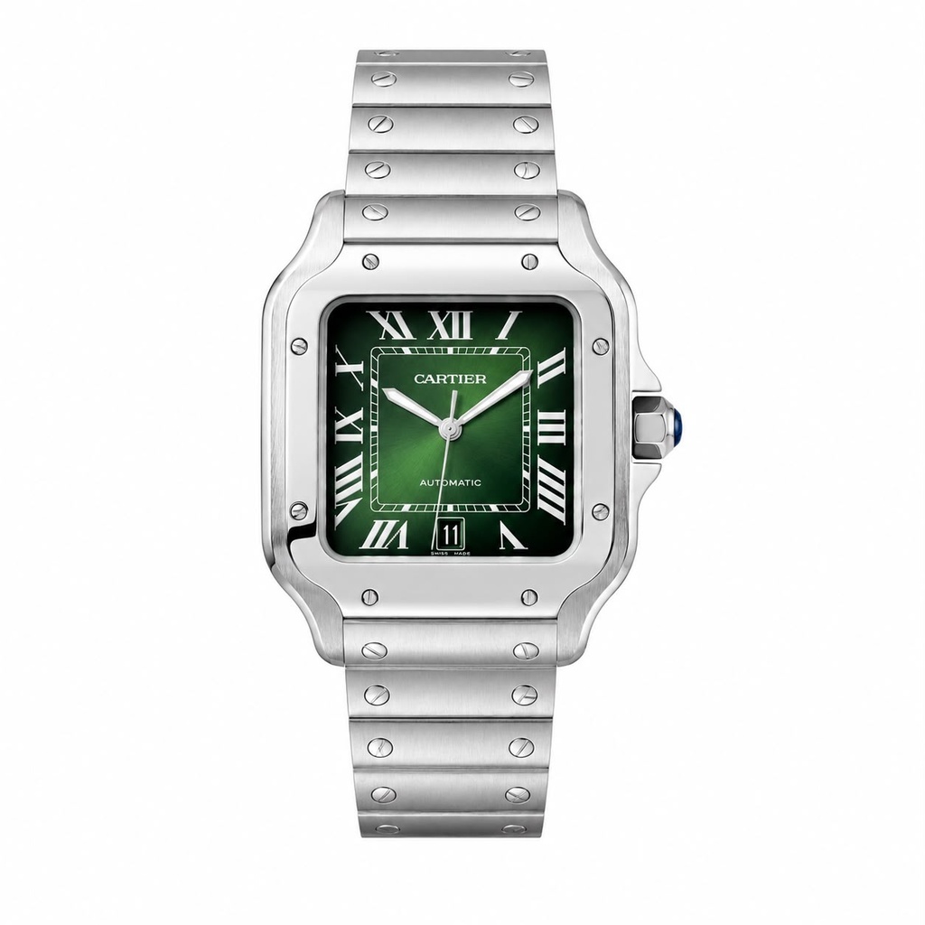 green cartier watch